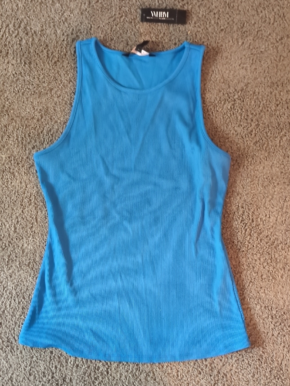 NWT Women’s Sleeveless Ribbed Tank Top - Blue